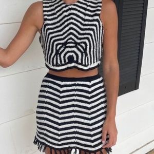 Saylor Thourn Crocheted Top and Skirt Set